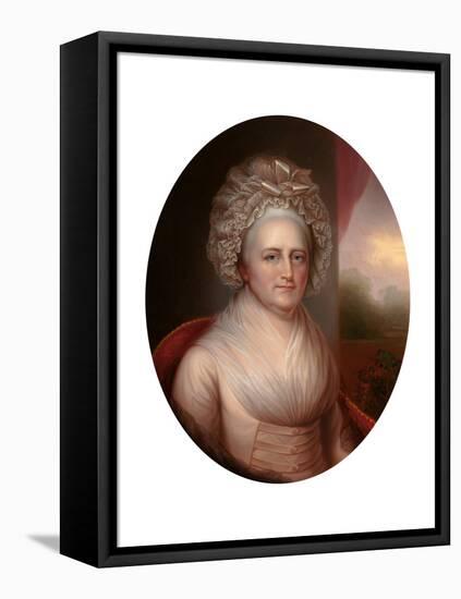 Portrait of Martha Washington (1731-180)-Rembrandt Peale-Framed Premier Image Canvas