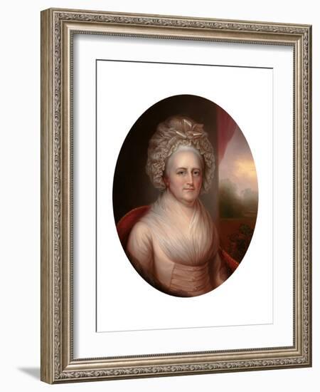 Portrait of Martha Washington (1731-180)-Rembrandt Peale-Framed Giclee Print