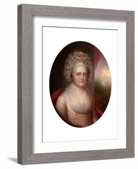 Portrait of Martha Washington (1731-180)-Rembrandt Peale-Framed Giclee Print