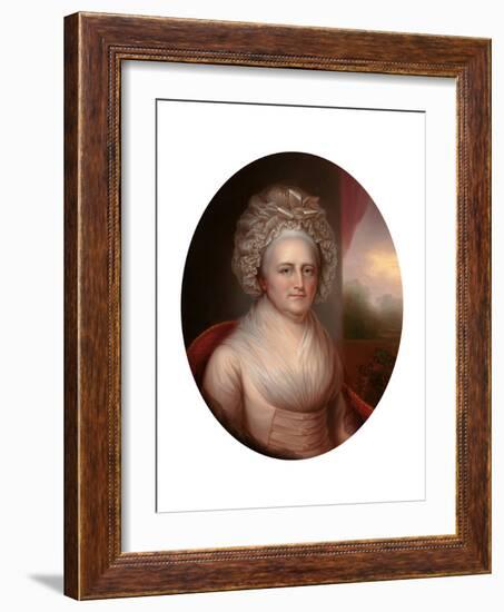 Portrait of Martha Washington (1731-180)-Rembrandt Peale-Framed Giclee Print