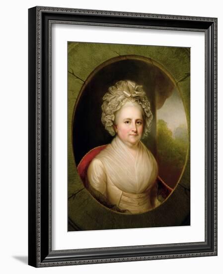 Portrait of Martha Washington-Rembrandt Peale-Framed Giclee Print