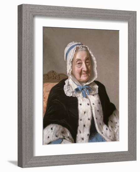 Portrait of Marthe Marie Tronchin, 1758-61-Jean-Etienne Liotard-Framed Giclee Print