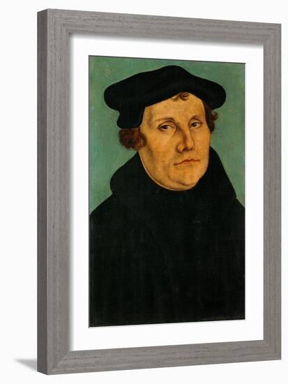 Portrait of Martin Luther, 1529-Lucas Cranach the Elder-Framed Giclee Print