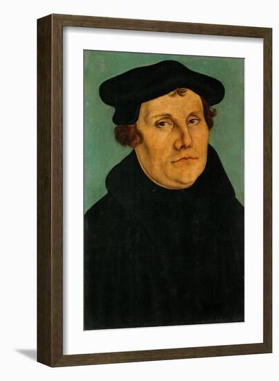 Portrait of Martin Luther, 1529-Lucas Cranach the Elder-Framed Giclee Print