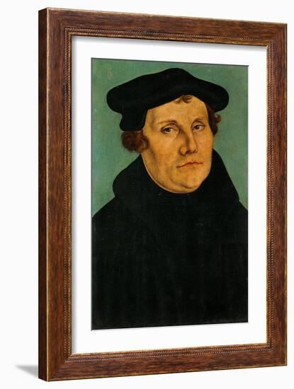 Portrait of Martin Luther, 1529-Lucas Cranach the Elder-Framed Giclee Print