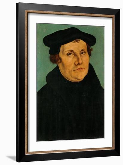 Portrait of Martin Luther, 1529-Lucas Cranach the Elder-Framed Giclee Print