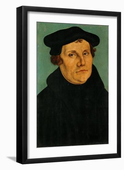 Portrait of Martin Luther, 1529-Lucas Cranach the Elder-Framed Giclee Print