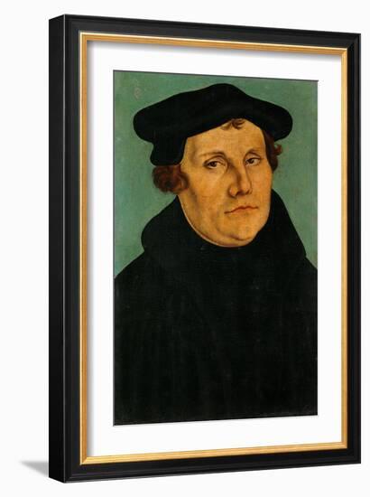 Portrait of Martin Luther, 1529-Lucas Cranach the Elder-Framed Giclee Print