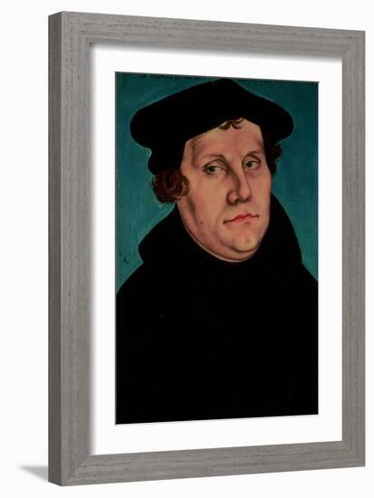 Portrait of Martin Luther, 1529-Lucas Cranach the Elder-Framed Giclee Print