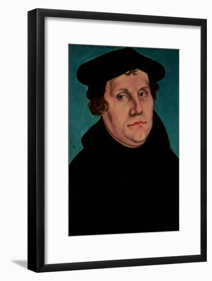 Portrait of Martin Luther, 1529-Lucas Cranach the Elder-Framed Giclee Print