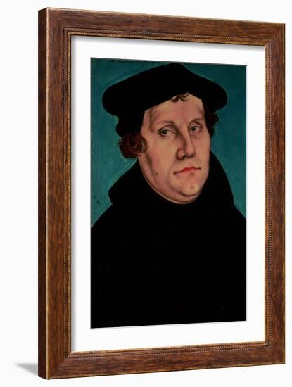 Portrait of Martin Luther, 1529-Lucas Cranach the Elder-Framed Giclee Print