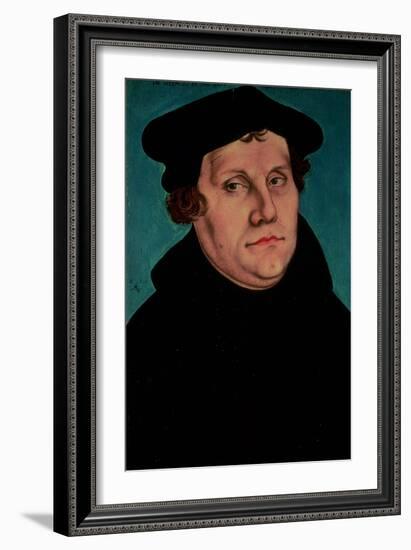 Portrait of Martin Luther, 1529-Lucas Cranach the Elder-Framed Giclee Print