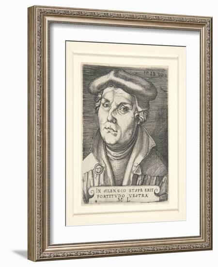 Portrait of Martin Luther, 1530-Italian School-Framed Giclee Print