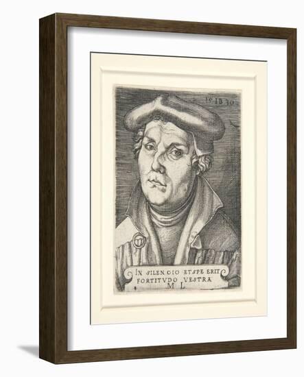 Portrait of Martin Luther, 1530-Italian School-Framed Giclee Print