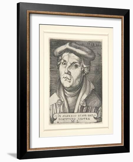 Portrait of Martin Luther, 1530-Italian School-Framed Giclee Print