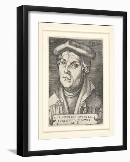 Portrait of Martin Luther, 1530-Italian School-Framed Giclee Print