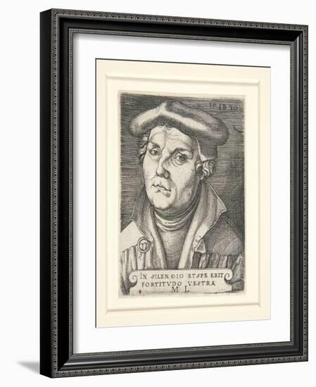 Portrait of Martin Luther, 1530-Italian School-Framed Giclee Print