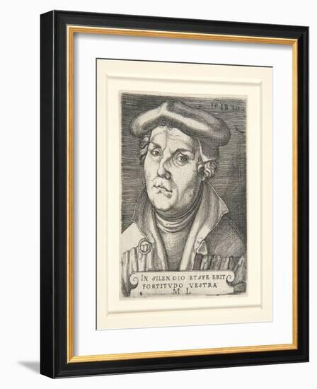 Portrait of Martin Luther, 1530-Italian School-Framed Giclee Print