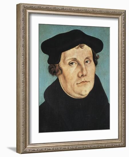 Portrait of Martin Luther-Lucas Cranach the Elder-Framed Art Print