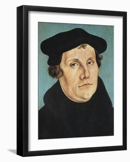 Portrait of Martin Luther-Lucas Cranach the Elder-Framed Art Print