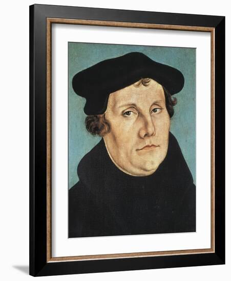 Portrait of Martin Luther-Lucas Cranach the Elder-Framed Art Print