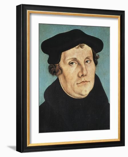 Portrait of Martin Luther-Lucas Cranach the Elder-Framed Art Print