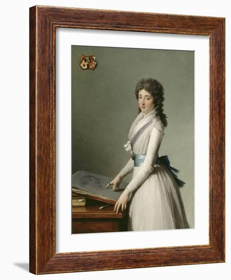 Portrait of Mary Broutin, Baroness Chalvet-Sonville-Francois Andre Vincent-Framed Giclee Print