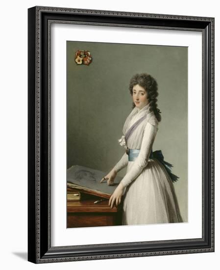 Portrait of Mary Broutin, Baroness Chalvet-Sonville-Francois Andre Vincent-Framed Giclee Print