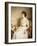 Portrait of Mary Doris Reed, Seated Half Length, Wearing a White Dress-Henry John Hudson-Framed Giclee Print