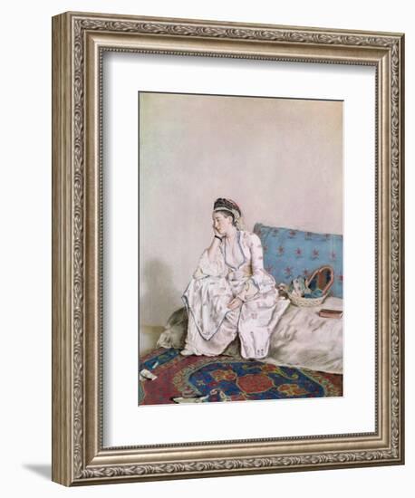 Portrait of Mary Gunning, Countess of Coventry, 1749-Jean-Etienne Liotard-Framed Giclee Print