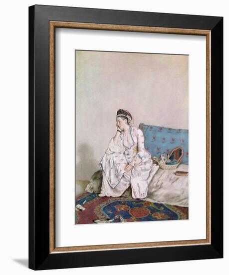 Portrait of Mary Gunning, Countess of Coventry, 1749-Jean-Etienne Liotard-Framed Giclee Print