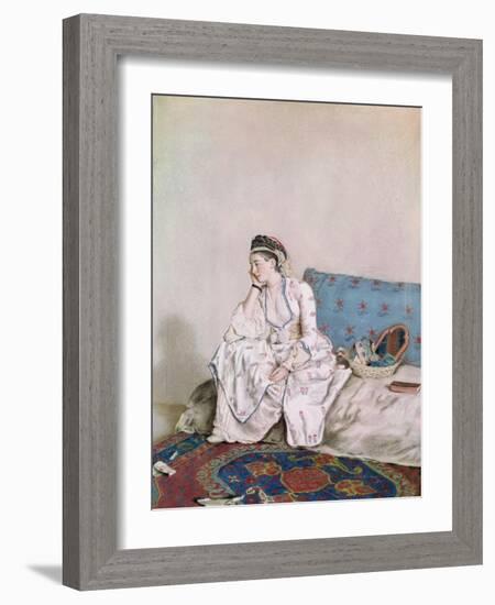 Portrait of Mary Gunning, Countess of Coventry, 1749-Jean-Etienne Liotard-Framed Giclee Print