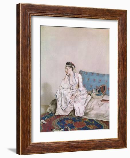 Portrait of Mary Gunning, Countess of Coventry, 1749-Jean-Etienne Liotard-Framed Giclee Print