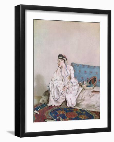 Portrait of Mary Gunning, Countess of Coventry, 1749-Jean-Etienne Liotard-Framed Giclee Print