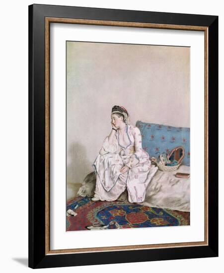 Portrait of Mary Gunning, Countess of Coventry, 1749-Jean-Etienne Liotard-Framed Giclee Print