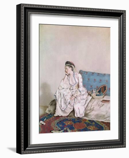 Portrait of Mary Gunning, Countess of Coventry, 1749-Jean-Etienne Liotard-Framed Giclee Print