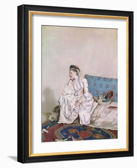 Portrait of Mary Gunning, Countess of Coventry, 1749-Jean-Etienne Liotard-Framed Giclee Print