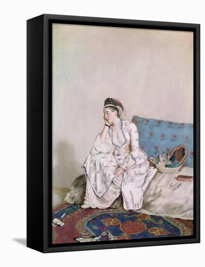 Portrait of Mary Gunning, Countess of Coventry, 1749-Jean-Etienne Liotard-Framed Premier Image Canvas