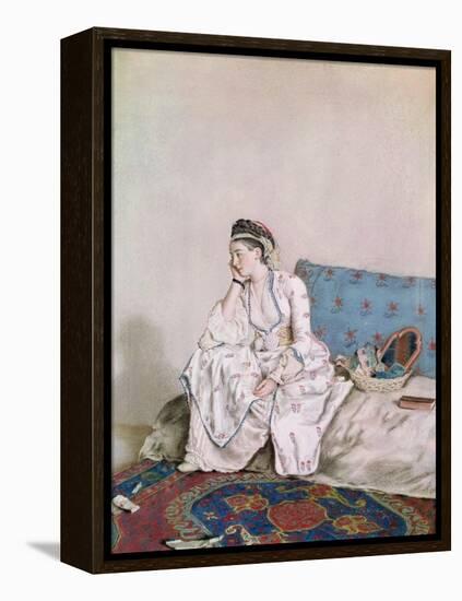 Portrait of Mary Gunning, Countess of Coventry, 1749-Jean-Etienne Liotard-Framed Premier Image Canvas