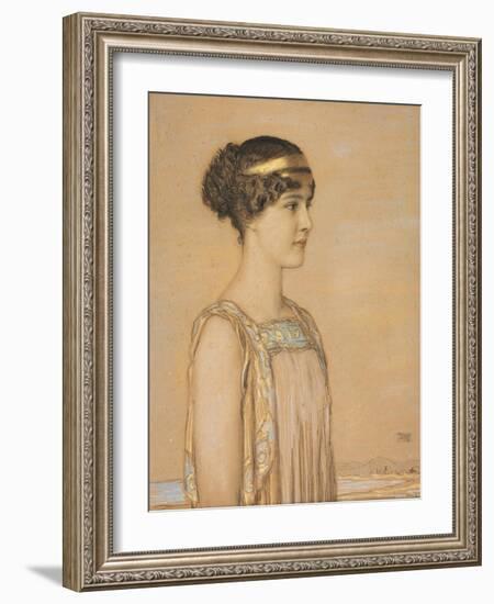 Portrait of Mary in Greek Costume. 1910-Franz von Stuck-Framed Giclee Print