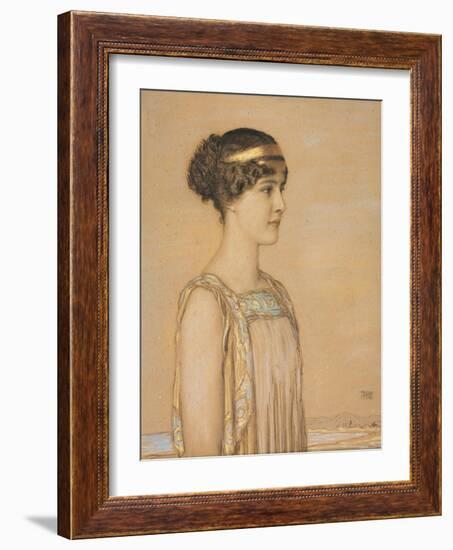 Portrait of Mary in Greek Costume. 1910-Franz von Stuck-Framed Giclee Print