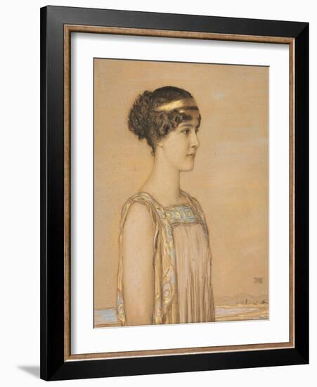 Portrait of Mary in Greek Costume. 1910-Franz von Stuck-Framed Giclee Print