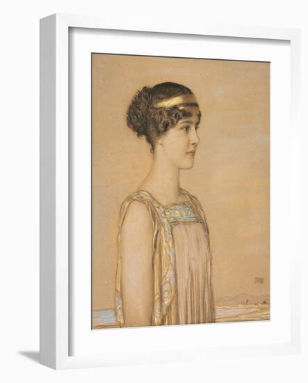 Portrait of Mary in Greek Costume. 1910-Franz von Stuck-Framed Giclee Print