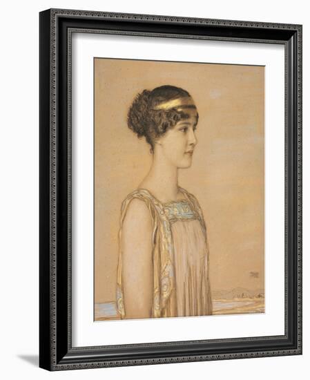 Portrait of Mary in Greek Costume. 1910-Franz von Stuck-Framed Giclee Print