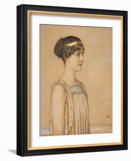 Portrait of Mary in Greek Costume. 1910-Franz von Stuck-Framed Giclee Print