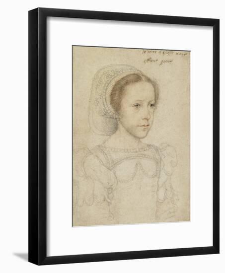 Portrait of Mary, Queen of Scots, C.1549-Francois Clouet-Framed Giclee Print