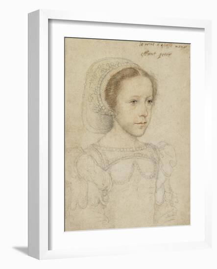 Portrait of Mary, Queen of Scots, C.1549-Francois Clouet-Framed Giclee Print