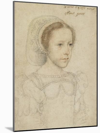 Portrait of Mary, Queen of Scots, C.1549-Francois Clouet-Mounted Giclee Print