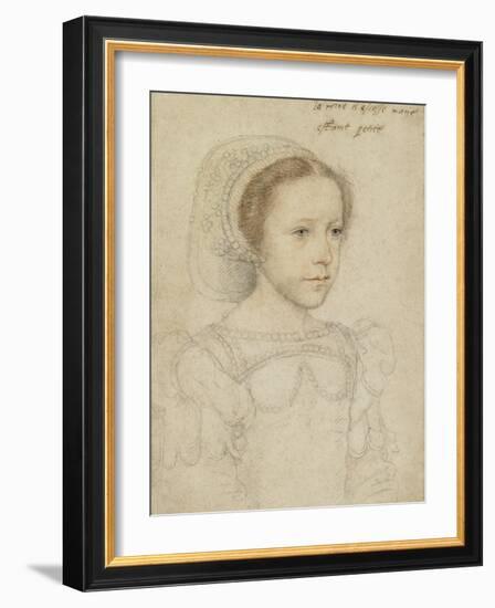 Portrait of Mary, Queen of Scots, C.1549-Francois Clouet-Framed Giclee Print