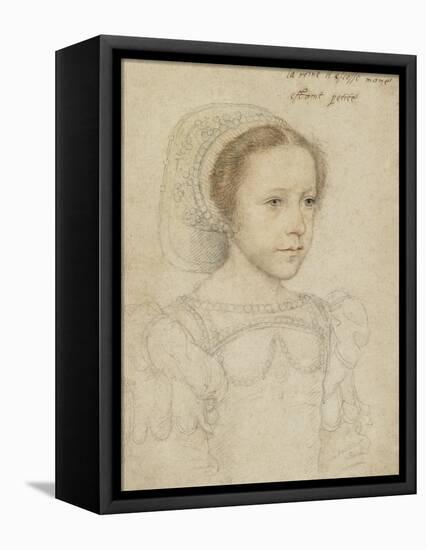 Portrait of Mary, Queen of Scots, C.1549-Francois Clouet-Framed Premier Image Canvas